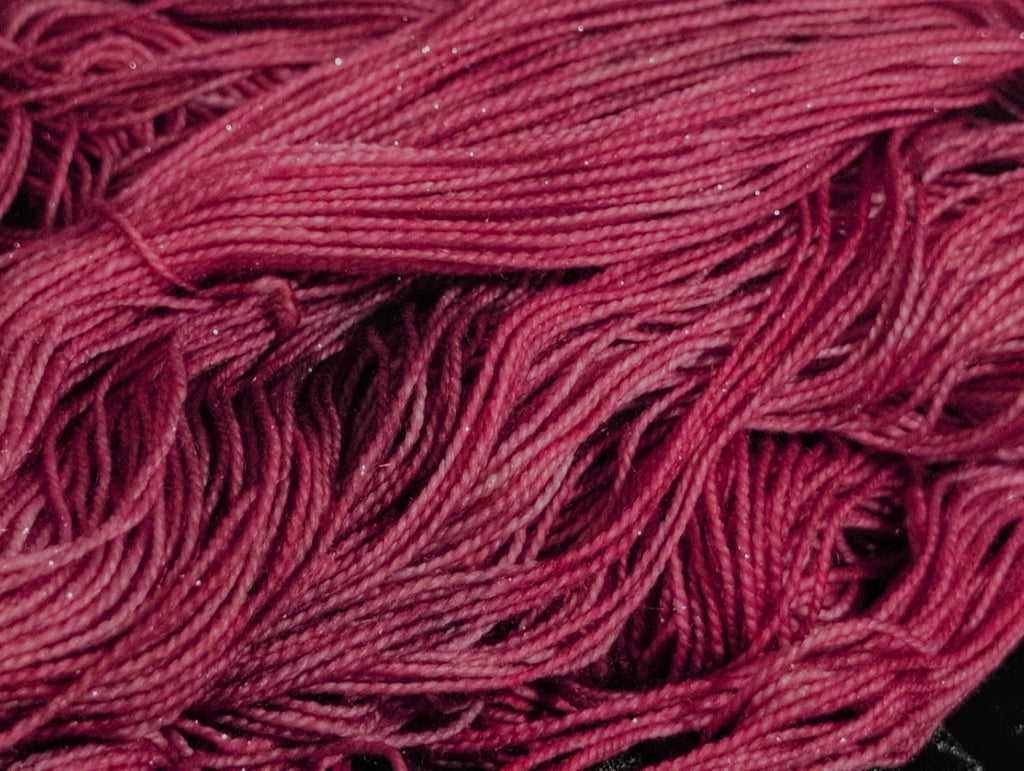 Blood Petal — Hand-Dyed Yarn | Witchy Indie Dyer | Deep Crimson BFL Sock Yarn