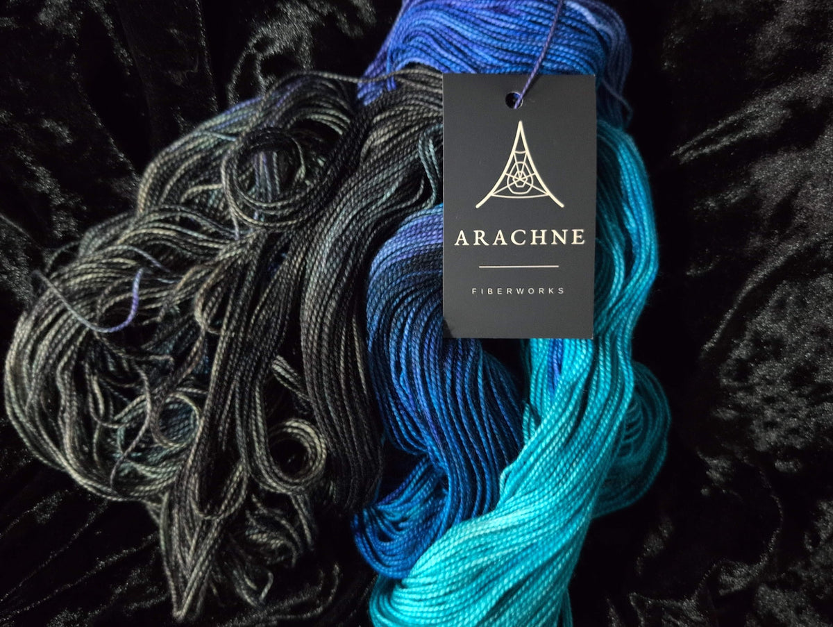 Depths — Hand-Dyed Yarn | Witchy Indie Dyer | Dark Blue-Violet to Black