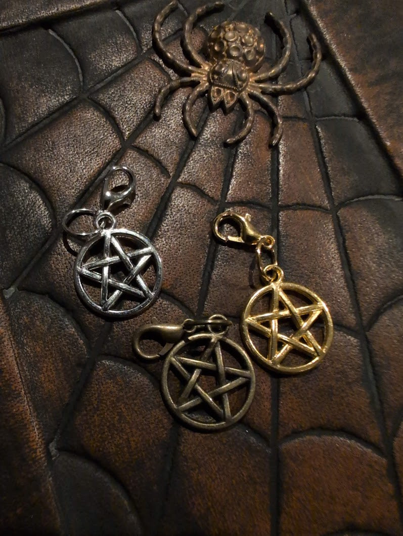 Pentagram Stitch Markers | Witchy Knitting Notions | Set of 5