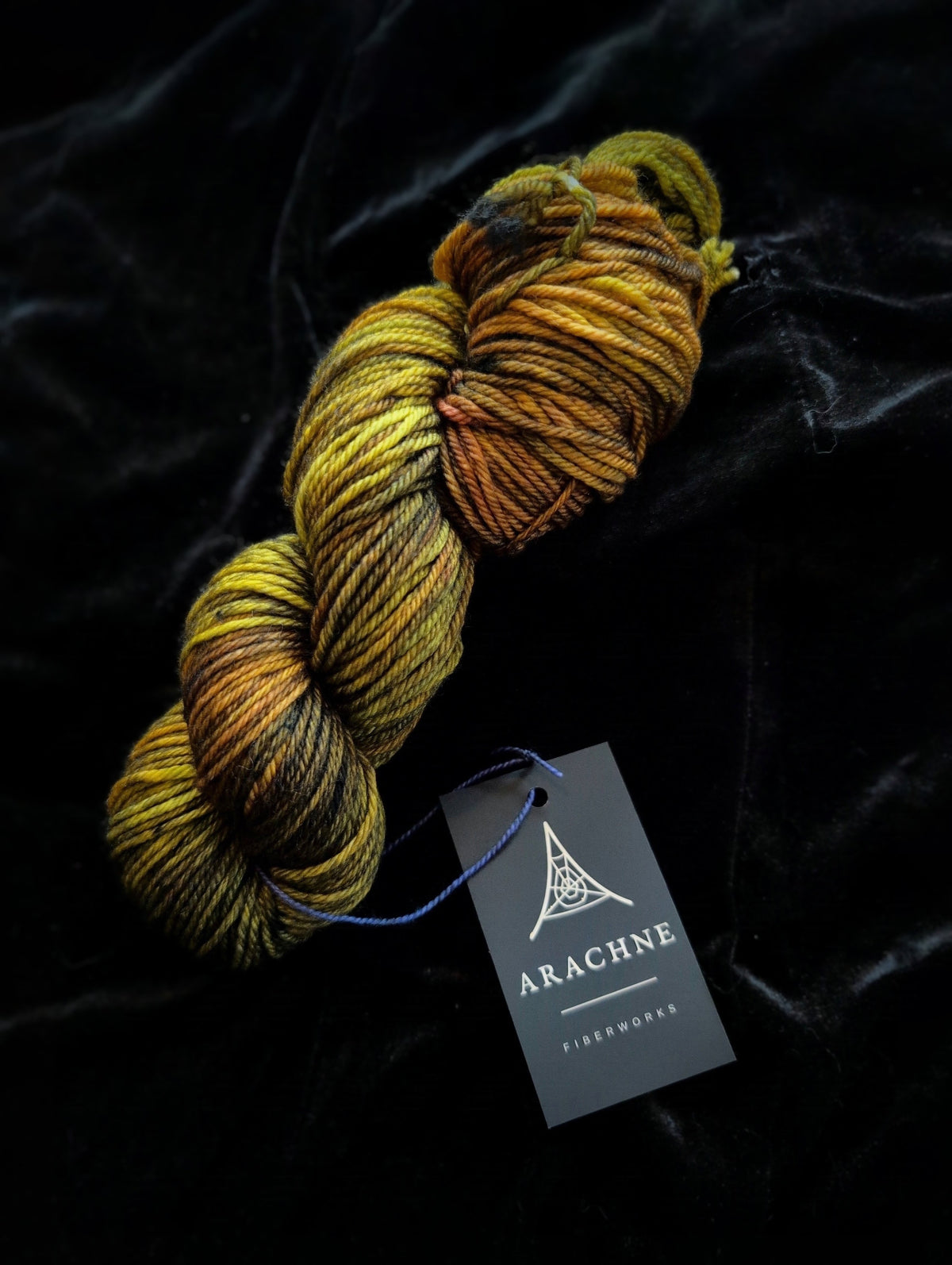 The Reaping — Hand-Dyed Worsted Yarn | Witchy Indie Dyer | Dark Harvest Amber & Bronze