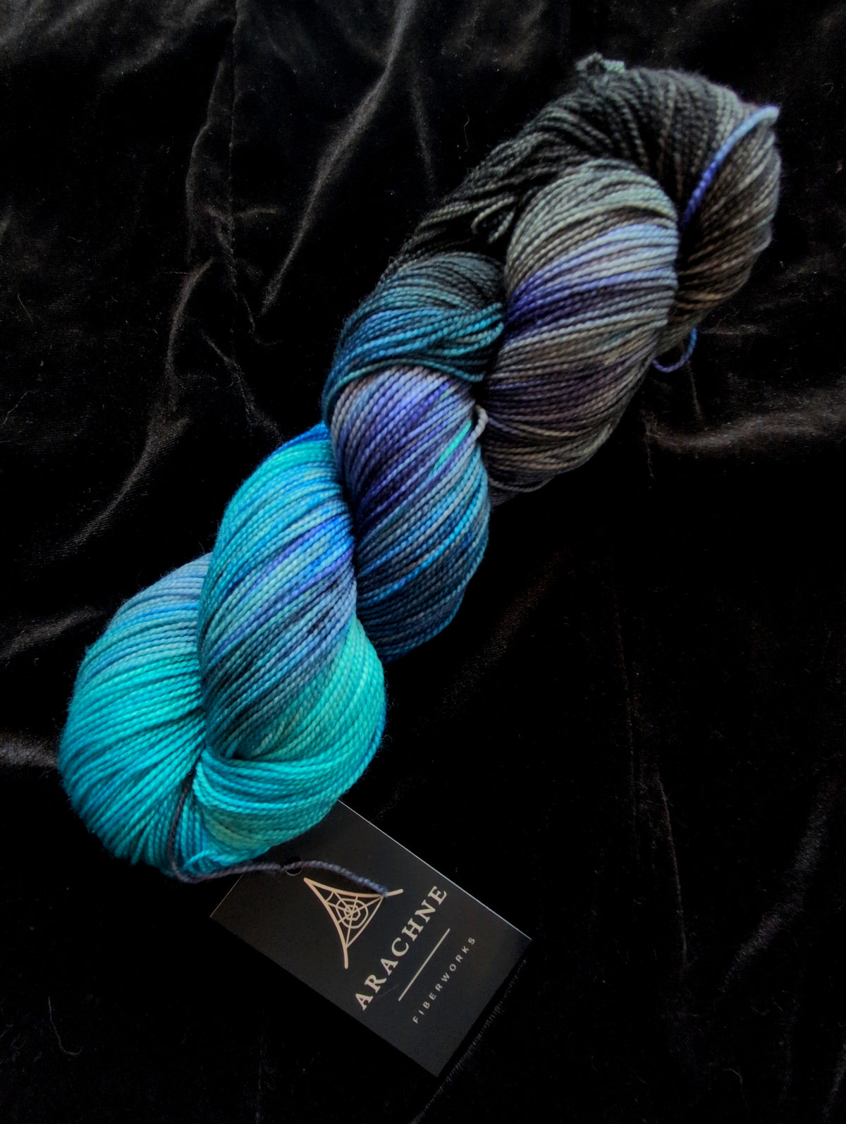 Depths — Hand-Dyed Yarn | Witchy Indie Dyer | Dark Blue-Violet to Black