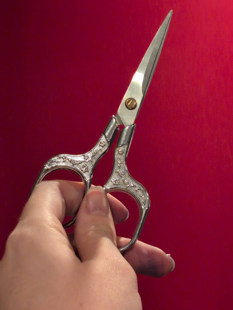Silver Embroidery Scissors — Plum Blossom | Witchy Fiber Arts Notions